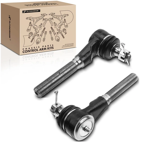 2 Pcs Left Outer At Pitman Arm & Right Inner Tie Rod End for Jeep Cherokee Wrangler