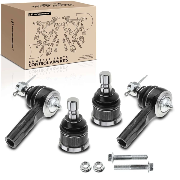 A Set of 4 Ball Joint and Tie Rod End Kit Front Side A-Premium APCA2901