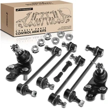 6 Pcs Front & Rear Stabilizer Bar Link & Ball Joint