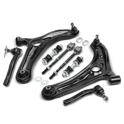 8 Pcs Front Control Arm Stabilizer Bar Link Tie Rod End