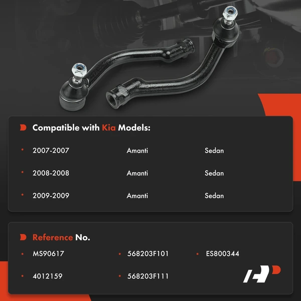 Tie Rod End Front Driver & Passenger Outer A-Premium APCA9151