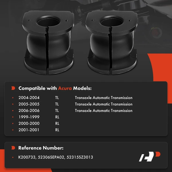 2-Pc Sway Bar Bushing Kit, Rear To Frame A-Premium APCA9623