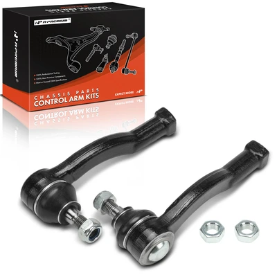 2 Pcs Front Driver & Passenger Outer Tie Rod End