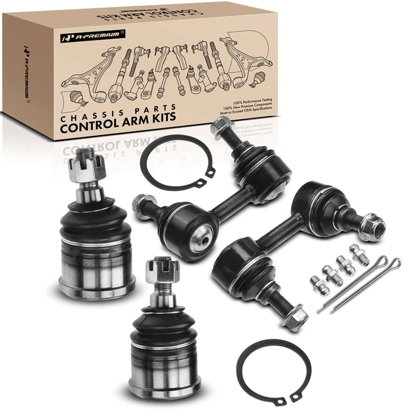 2001-2003 Acura CL A Set of 4 Ball Joint and Sway Bar Link Kit Front Side A-Premium APCA2956