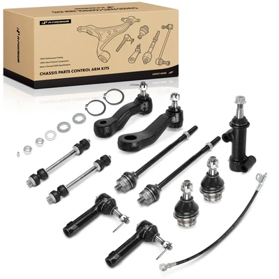 11 Pcs Front Sway Bar Link Tie Rod End Idler & Pitman Arm Ball Joint