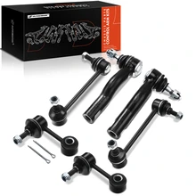 2006-2009 Ford Fusion A Set of 6 Sway Bar Link and Tie Rod End Kit Front & Rear, Outer A-Premium APCA2981