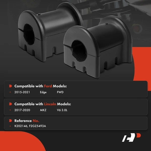 2-Pc Suspension Stabilizer Bar Bushing Kit, Rear To Frame A-Premium APCA9673