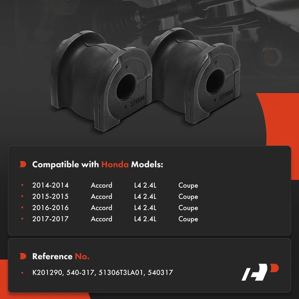 2-Pc Sway Bar Bushing, Front To Frame A-Premium APCA9675