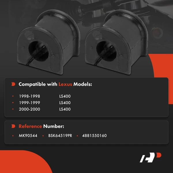2-Pc Sway Bar Bushing, Rear To Frame A-Premium APCA9681