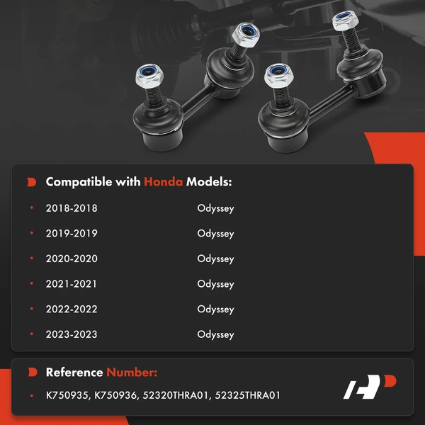 Suspension Stabilizer Sway Bar Link Rear Driver & Passenger A-Premium APCA9717