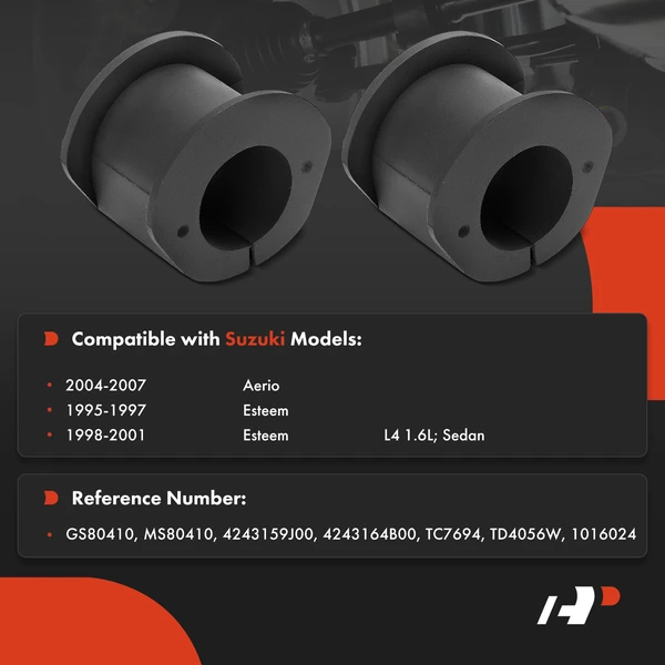2-Pc Stabilizer Bar Bushing, Front To Frame A-Premium APCA9726