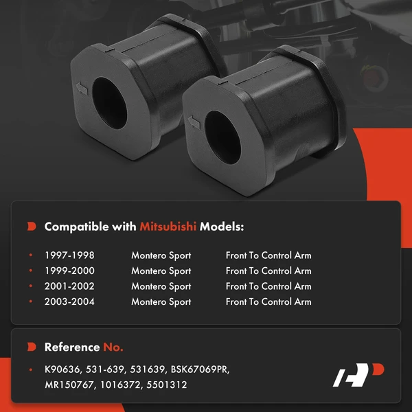 2-Pc Control Arm Sway Bar Bushing Kit, Front To Control Arm A-Premium APCA9728