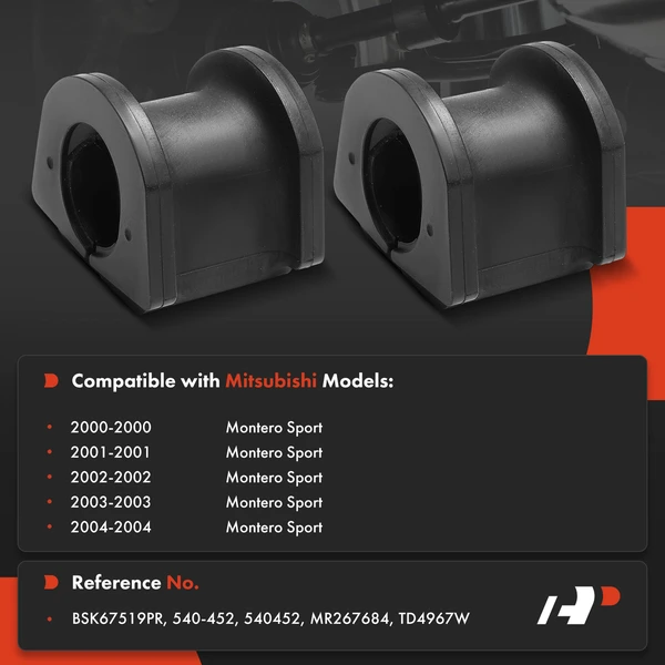 2-Pc Sway Bar Bushing Kit, Rear Driver & Passenger A-Premium APCA9730