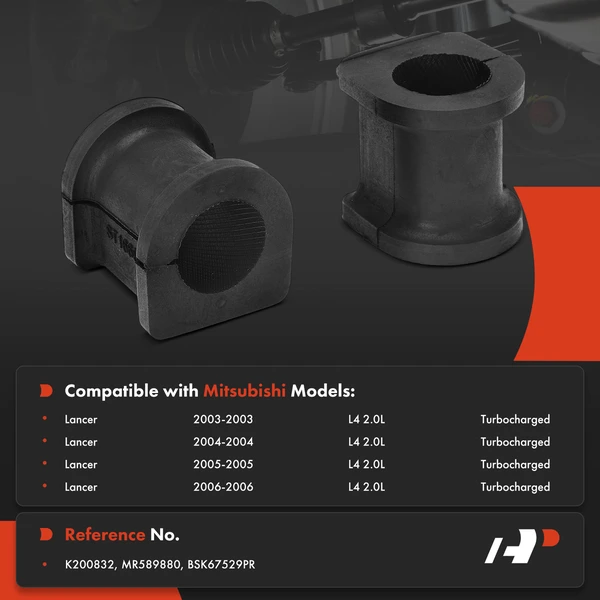 2-Pc Sway Bar Bushing, Rear To Frame A-Premium APCA9735