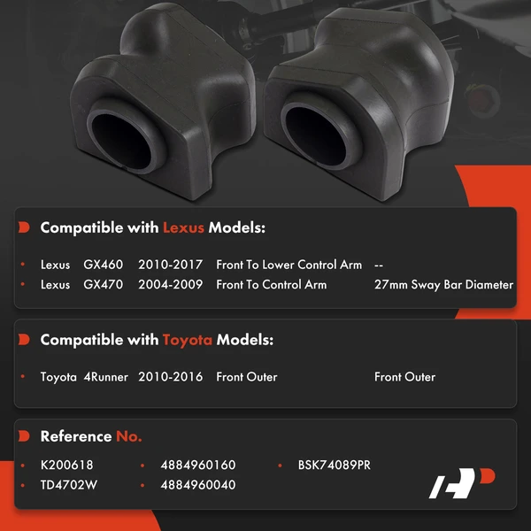 Sway Bar Bushing Front Side A-Premium APCA9744