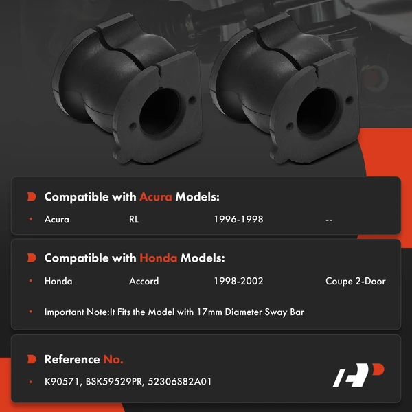 2-Pc Sway Bar Bushing, Rear Driver & Passenger A-Premium APCA9746