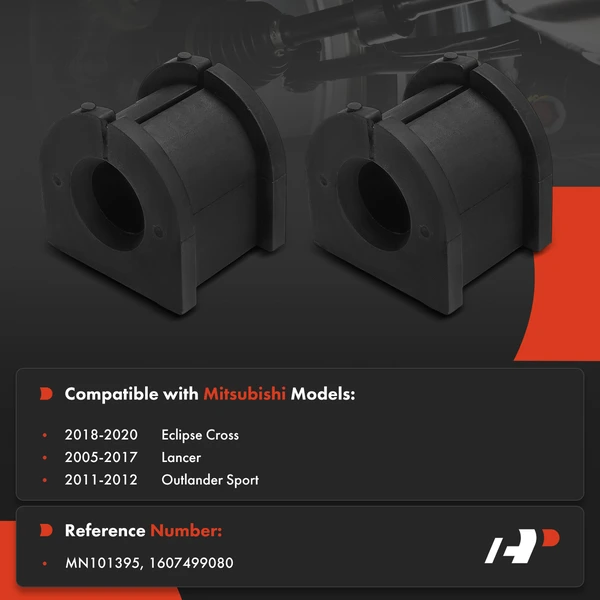 2-Pc Sway Bar Bushing, Rear Driver & Passenger A-Premium APCA9751