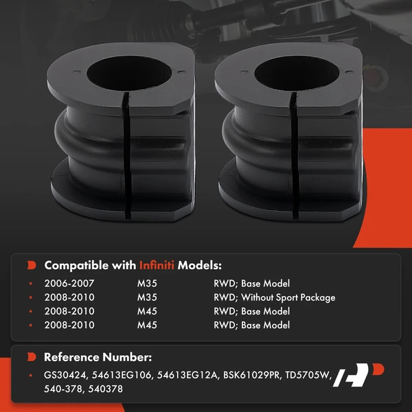 2-Pc Sway Bar Bushing Kit, Front Driver & Passenger A-Premium APCA9701