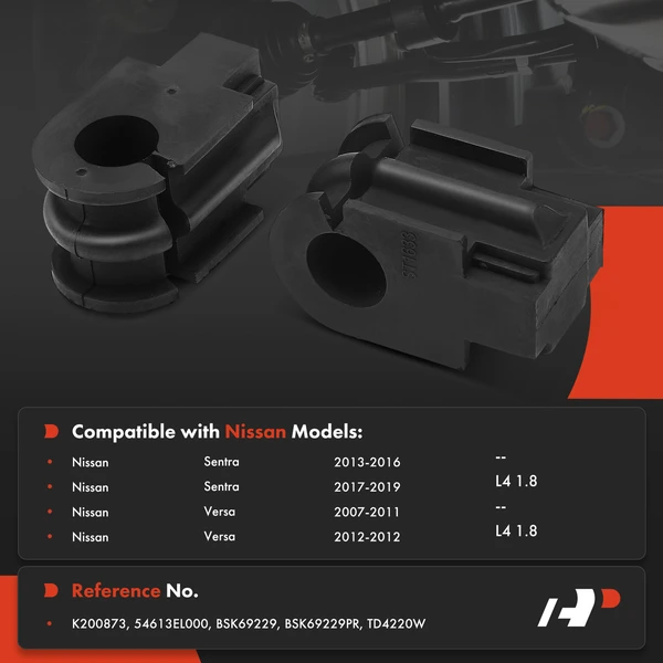 2-Pc Sway Bar Bushing, Front Driver & Passenger A-Premium APCA9706