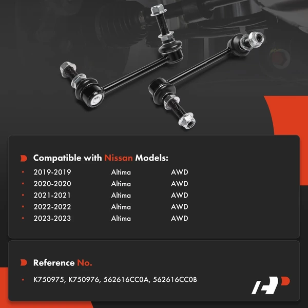 Sway Bar Link Rear Driver & Passenger A-Premium APCA9712