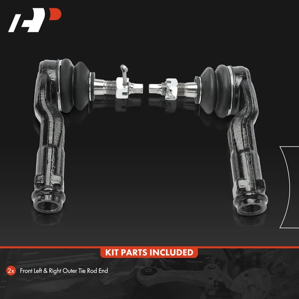 2 Pcs Front Outer Tie Rod End for Hyundai Ioniq 2017-2022 Kia