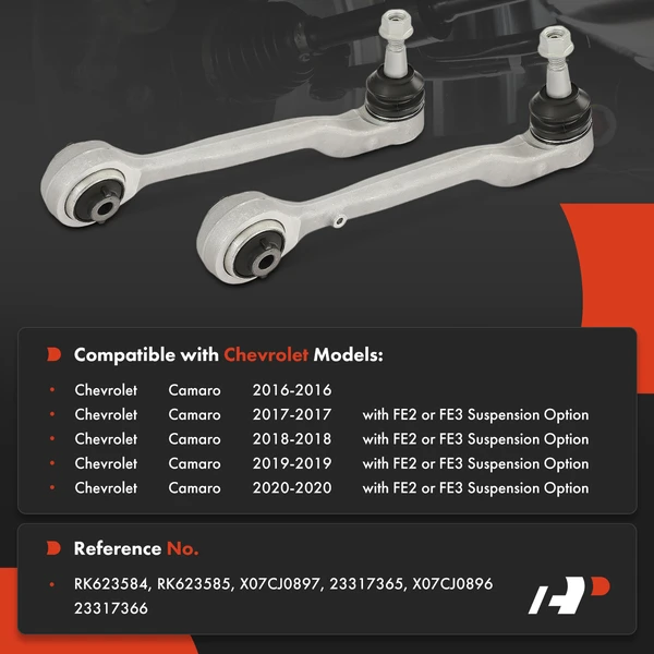 2-Pc Control Arm and Ball Joint Kit, Front Lower Rearward with Ball Joint A-Premium APCA6017