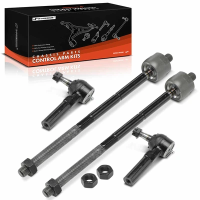 4 Pcs Front Inner & Outer Steering Tie Rod End