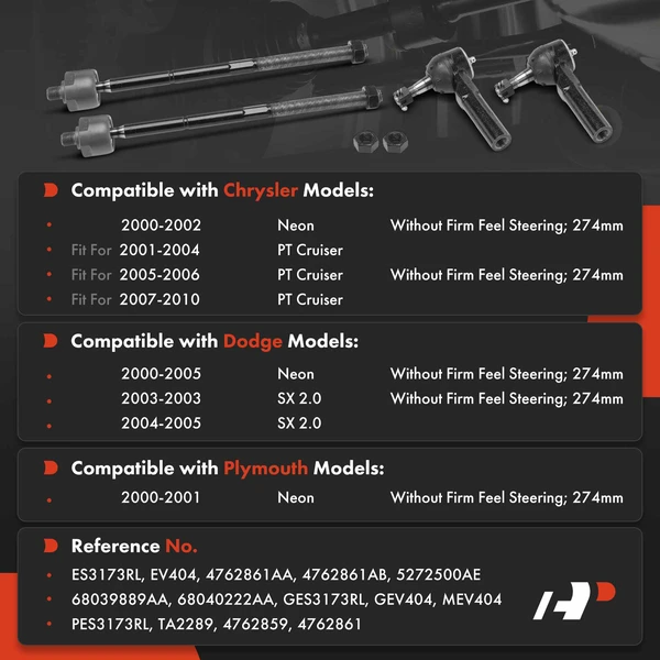 Tie Rod End Front Inner & Outer A-Premium APCA8662