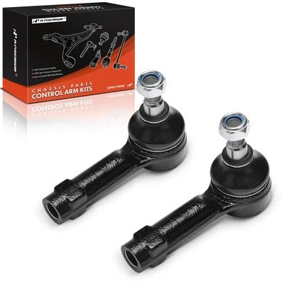 2 Pcs Front Outer Steering Tie Rod End Set