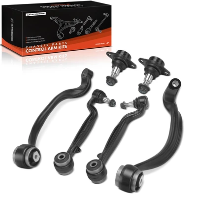6 Pcs Front Lower & Upper Control Arm & Ball Joint Kit