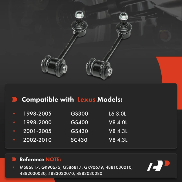 4-Pc Stabilizer Bar Link, Front & Rear A-Premium APCA7795