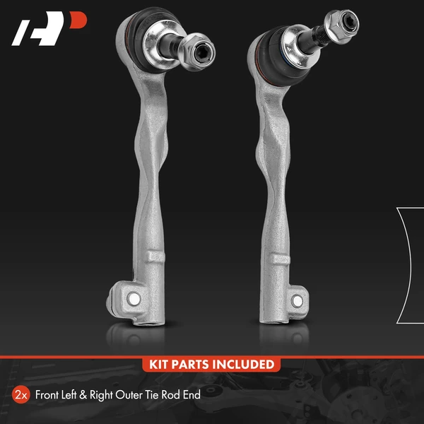2 Pcs Front Outer Tie Rod End for BMW 530e xDrive 530i 540i 740e xDrive 740i