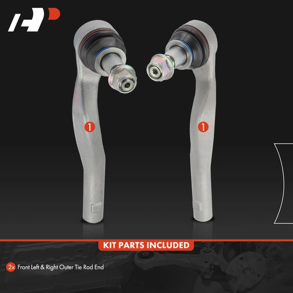 2 Pcs Front Outer Steering Tie Rod Ends for Mercedes-Benz GLK350 10-15