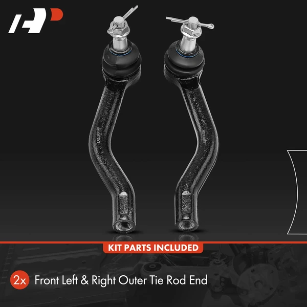 2 Pcs Front Outer Tie Rod End for Nissan Pathfinder 13-20 INFINITI