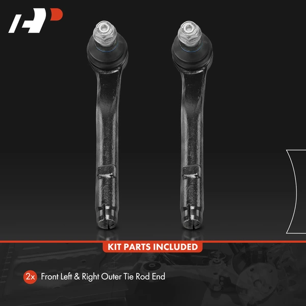 2 Pcs Front Outer Tie Rod Ends for Land Rover Range Rover