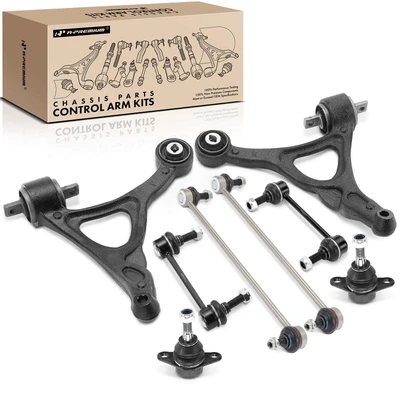 8 Pcs Control Arm & Stabilizer Bar Link