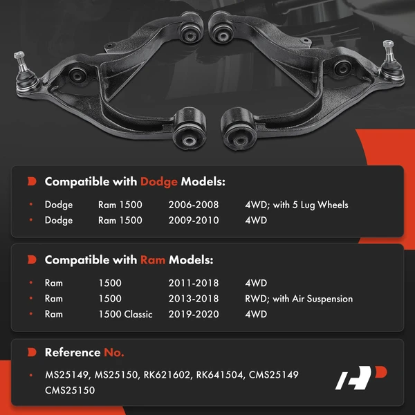2-Pc Control Arm and Ball Joint Kit, Front Lower with Ball Joint A-Premium APCA3848