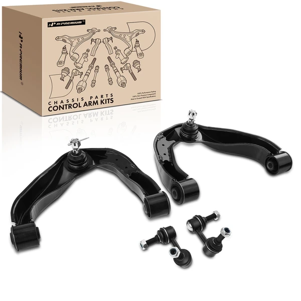 A Set of 4 Control Arm and Sway Bar Link Kit Front Side A-Premium APCA3629