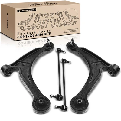 4 Pcs Front Lower Control Arm with Ball Joint Sway Bar Link