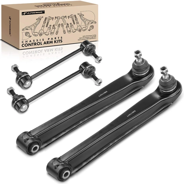 A Set of 4 Control Arm and Sway Bar Link Kit Rear Side A-Premium APCA3871