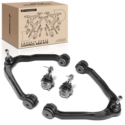 4 Pcs Front Lower & Upper Control Arm & Ball Joint Assembly