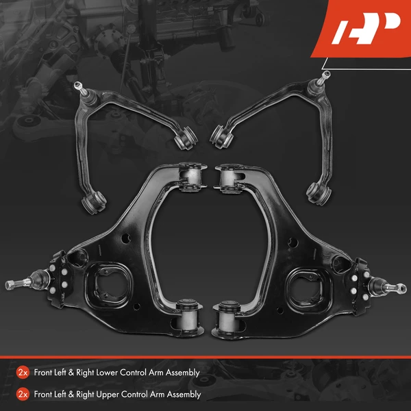 4-Pc Control Arm and Ball Joint Kit, Front Side with Ball Joint A-Premium APCA3877