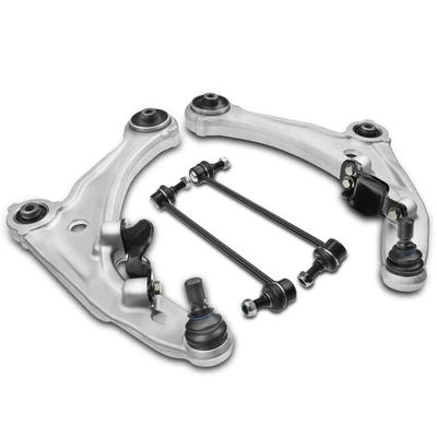 4 Pcs Front Lower Control Arm with Ball Joint Stabilizer Bar Link