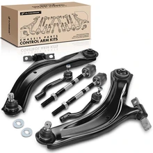 2008-2013 Nissan Rogue A Set of 6 Control Arm and Tie Rod End Kit Front Side A-Premium APCA3896