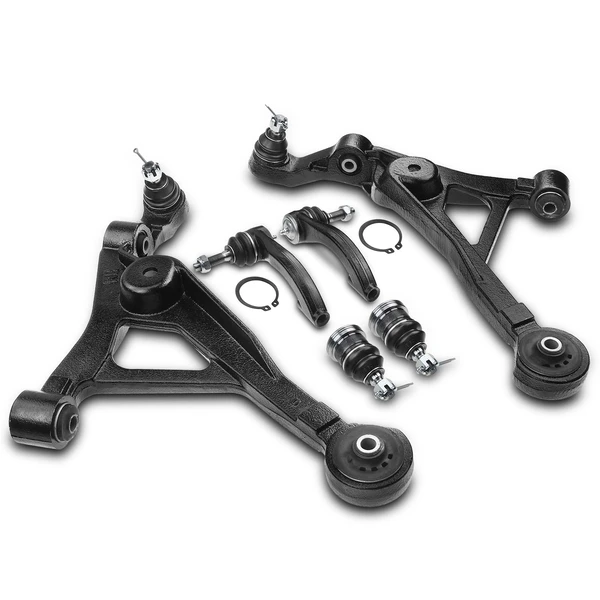 A Set of 6 Control Arm Ball Joint and Tie Rod End Kit Front Side A-Premium APCA3602