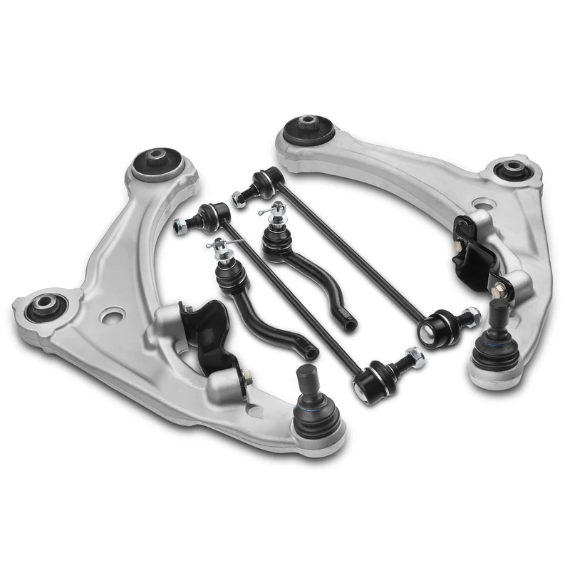 A Set of 6 Control Arm Sway Bar Link and Tie Rod End Kit Front Side A-Premium APCA3604