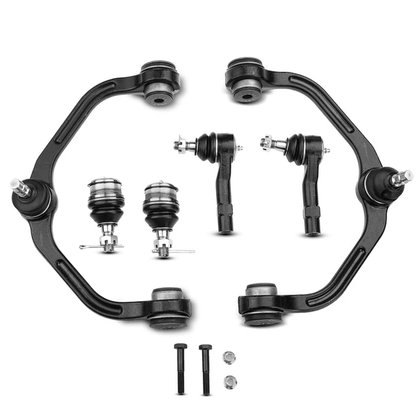 A Set of 6 Control Arm Ball Joint and Tie Rod End Kit Front Upper A-Premium APCA3605