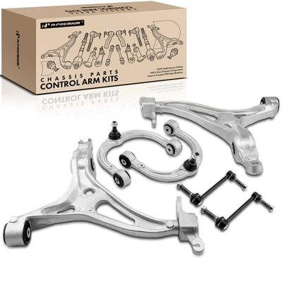 6 Pcs Front Control Arm with Ball Joint & Sway Bar Link
