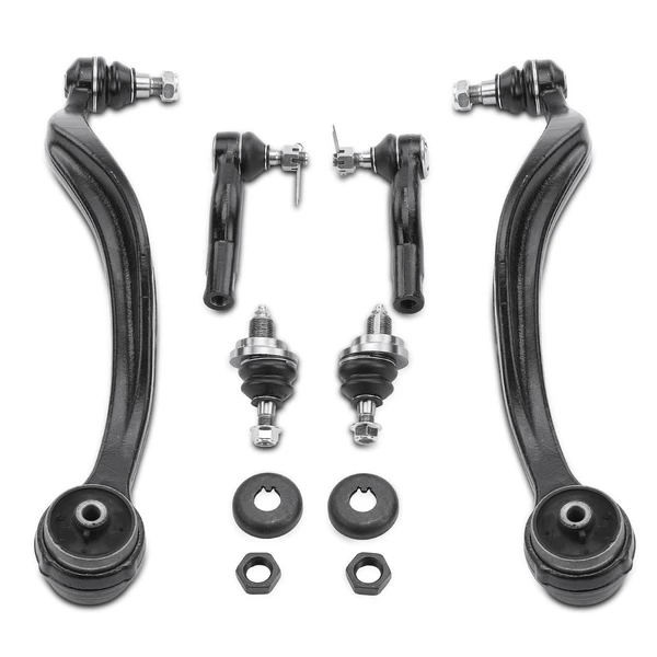 2006-2009 Mercury Milan A Set of 6 Control Arm Ball Joint and Tie Rod End Kit Front Side A-Premium APCA3915