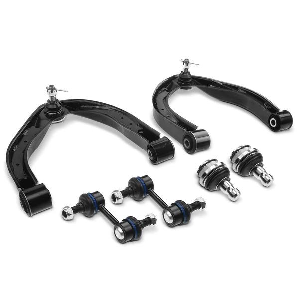 2004-2015 Nissan Titan A Set of 6 Control Arm Ball Joint and Sway Bar Link Kit Front Side A-Premium APCA3612